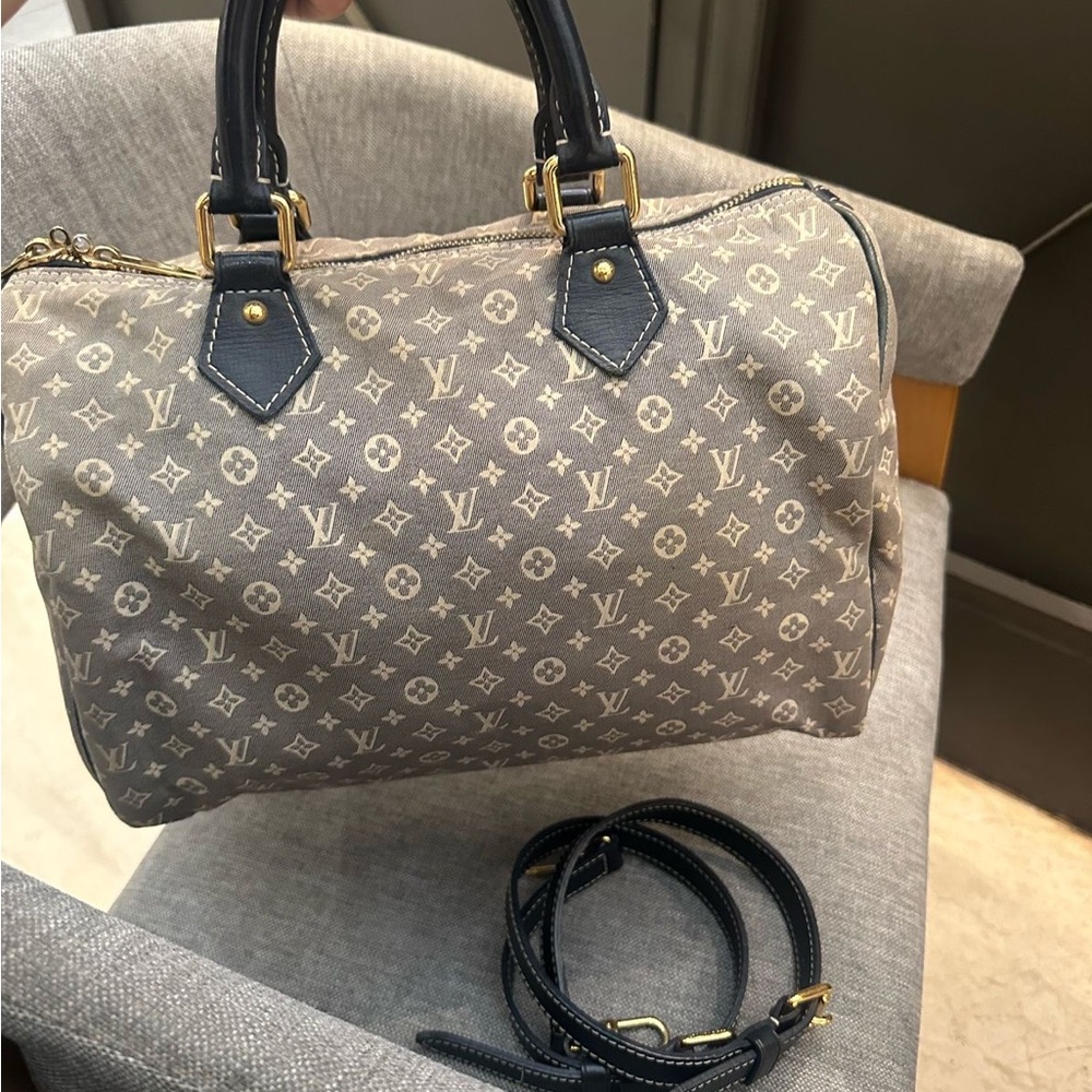 Louis Vuitton Monogram Satchel - Black and Tan